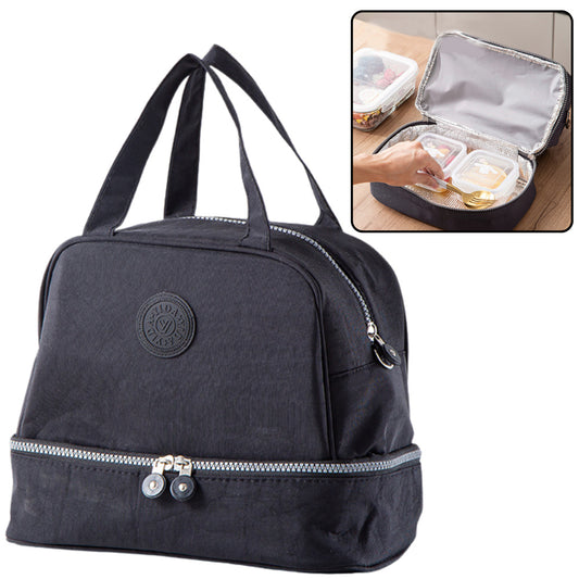 Bags – Insulated Lunch Bag with Adjustable Strap, Black, 27 cm - Carlat