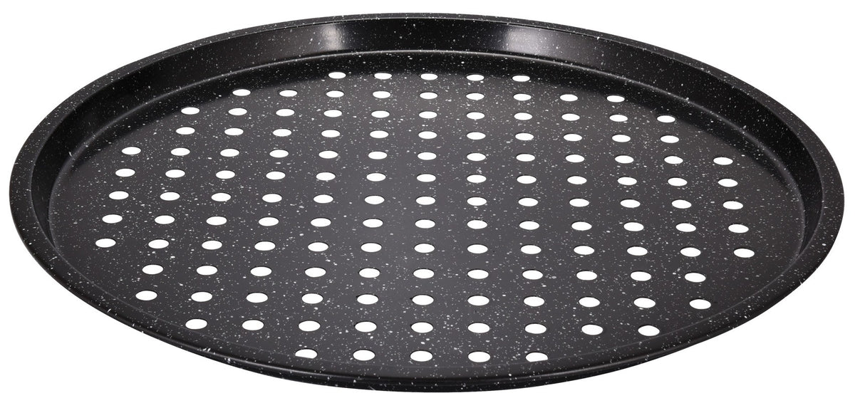 Baking pan, pizza pan, black marble, 34 cm diameter, Klausberg - Carlat