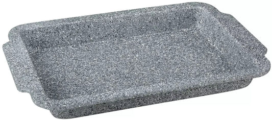 Baking pan, sheet metal, gray marble pattern, 36.5 cm, Klausberg - Carlat