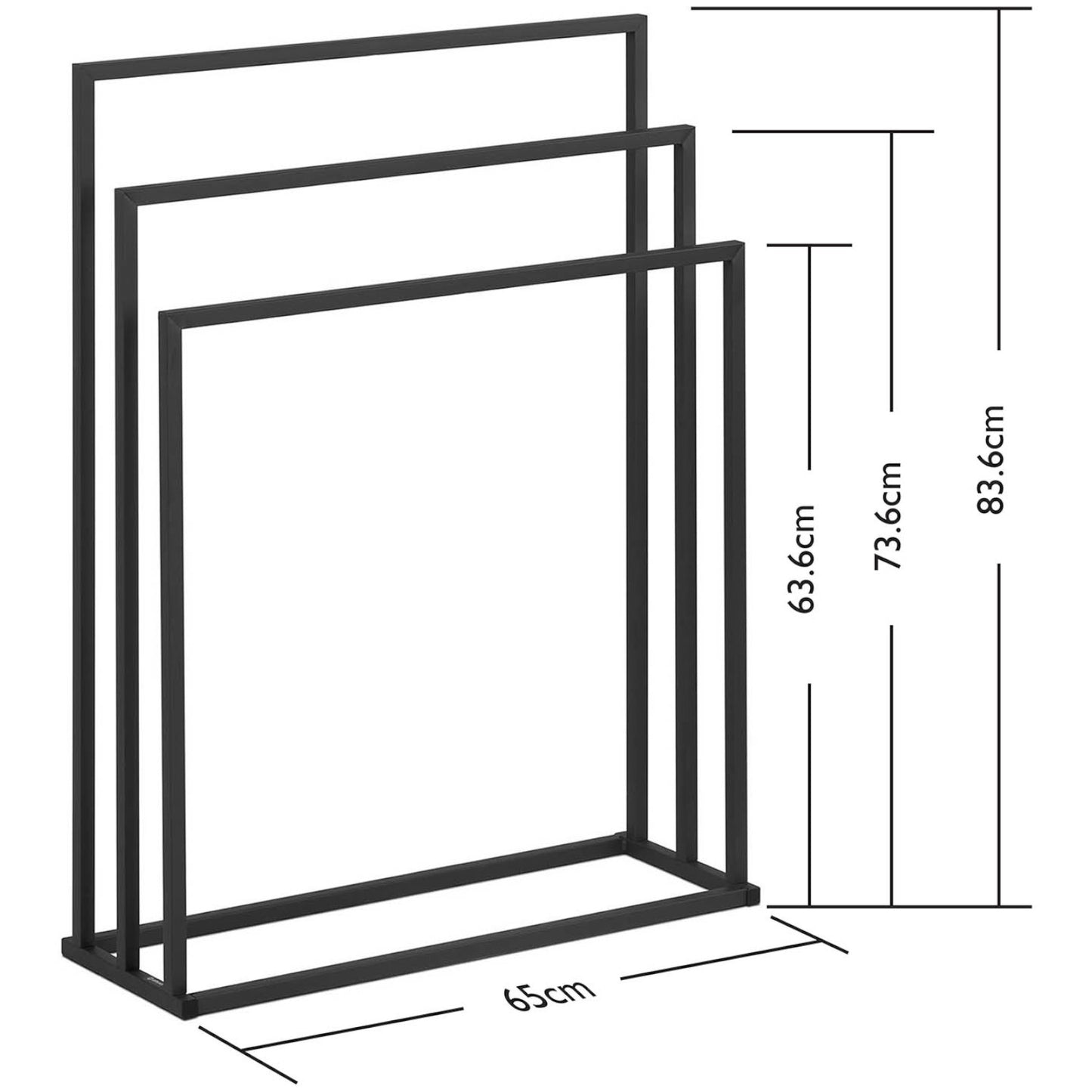 Bathroom Furniture Sets – Free-standing floor stand for 3 towels, - Carlat