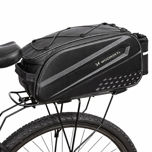 Bicycle pannier bag with long strap - black - Carlat
