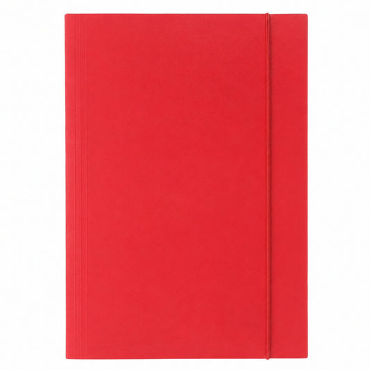 Binders – Red, varnished, glued, elastic-banded cardboard folder, A4+, 300 g/m²? - Carlat