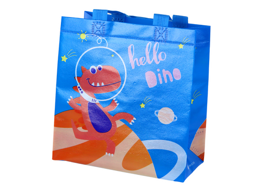 Blue Dinosaur Gift Bag, 23 cm x 21.5 cm x 11 cm - Carlat