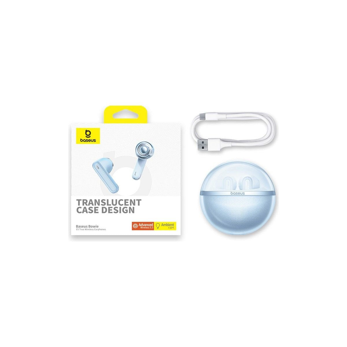 Bowie E5 TWS wireless headphones - blue - Carlat