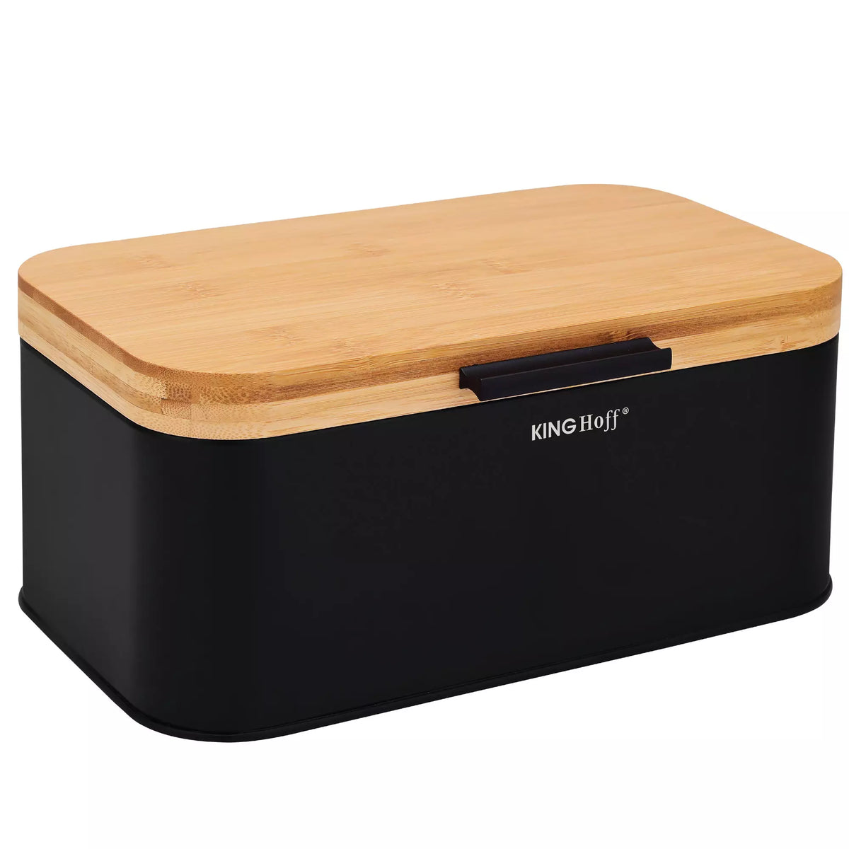 Bread Bags – Black bread box, steel, 30x20x14 cm, Kinghoff - Carlat