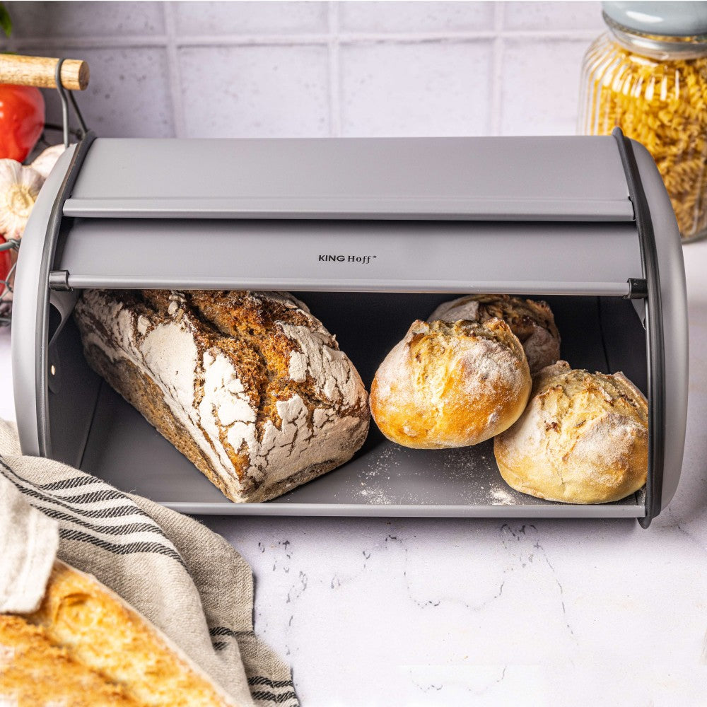 KINGHoff Bread Bags – Bread box, gray, 44x27x18.5 cm, Kinghoff, KH-1863 – image 9