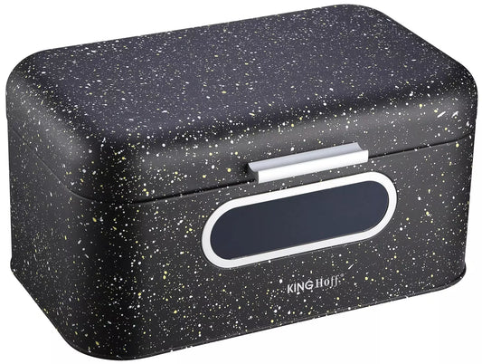Bread Bags – Kinghoff Black Marble Steel Bread Box - Carlat