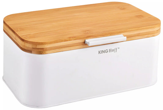 Bread Bags – Kinghoff White Steel Bread Bin - Carlat
