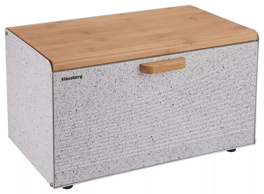 Bread Bags – Steel bread box, white Klausberg marble - Carlat