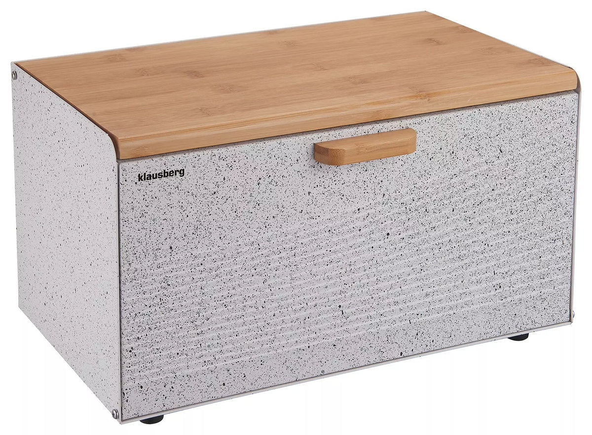 Bread Bags – Steel bread box, white Klausberg marble - Carlat