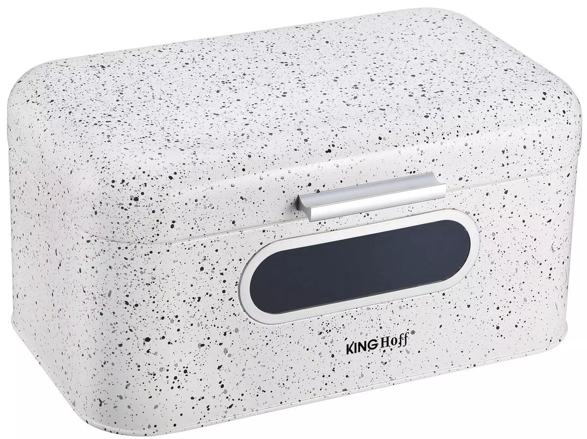 Bread Bags – Steel bread box, white "Marmurek" by Kinghoff - Carlat