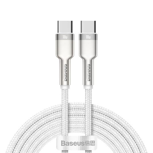 Cable USB-C - USB-C Series Metal Data PD QC SCP 100W 5A 1m - white - Carlat