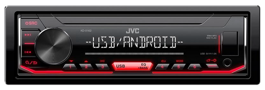 Car stereos (CD/MP3/Video/DVD) – JVC KDX-162 USB Car Radio - RED - Carlat