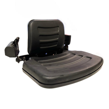 Black adjustable seat on a white background