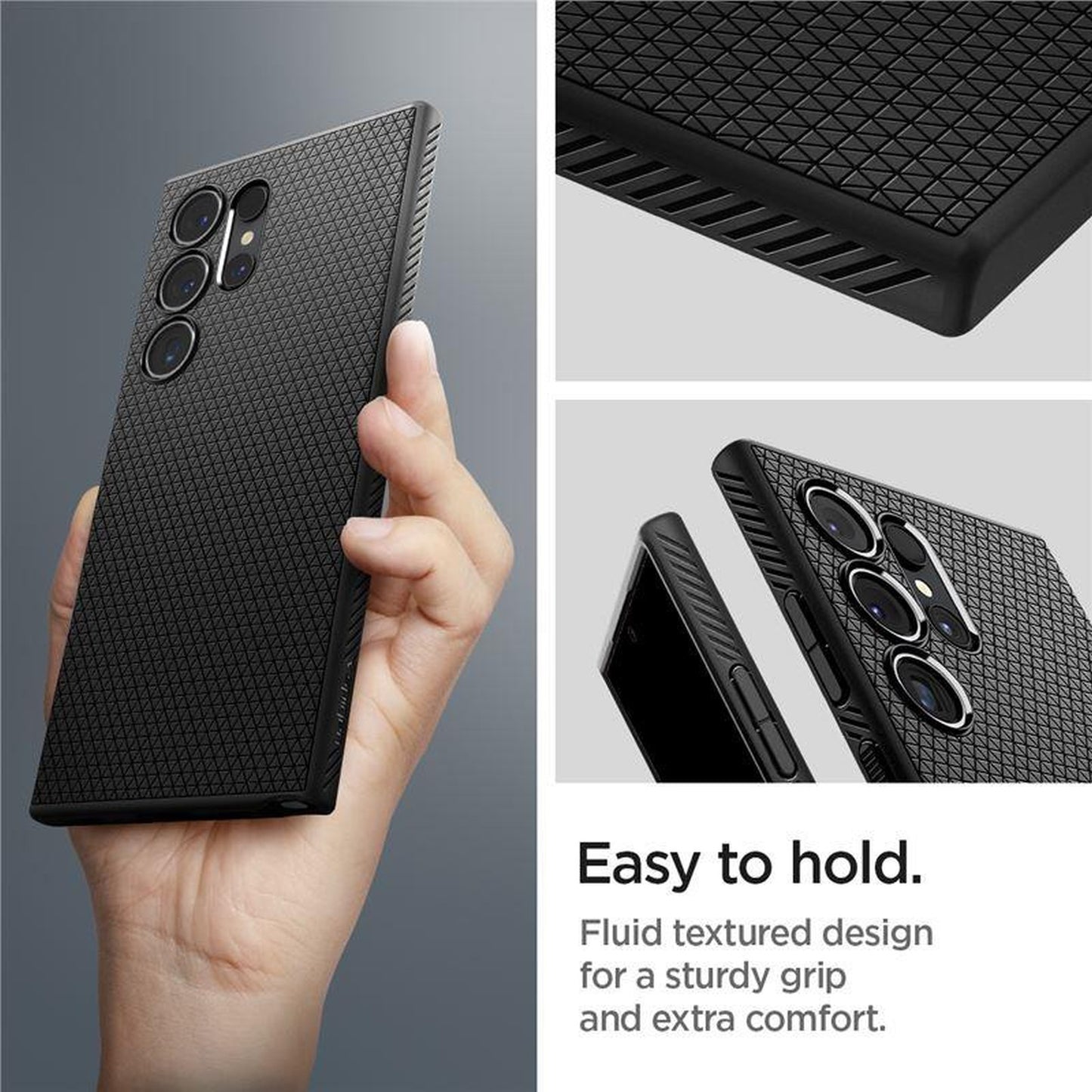 Case cover for Samsung Galaxy S24 Ultra Liquid Air - matte black - Carlat