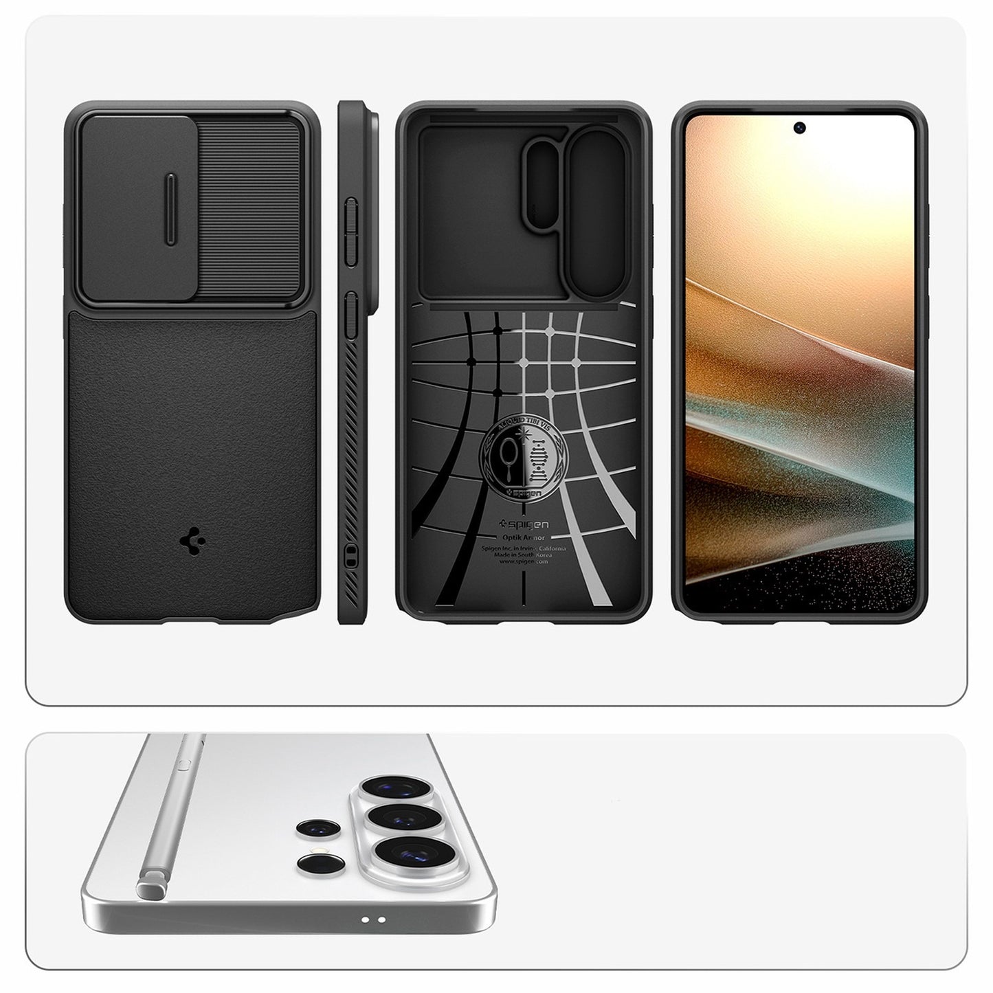 Case cover for Samsung Galaxy S26 Ultra Optik Armor - black - Carlat