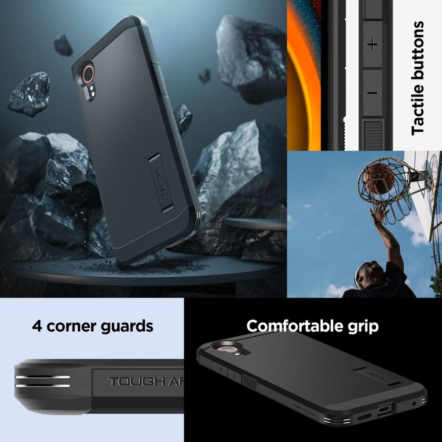 Case cover for Samsung Galaxy XCover 7 Tough Armor - black - Carlat