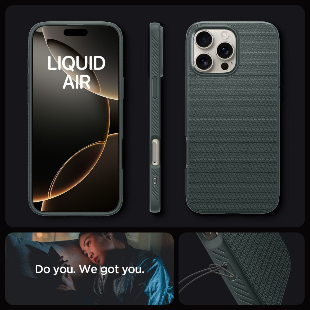 Case for iPhone 16 Pro Max Liquid Air - green - Carlat