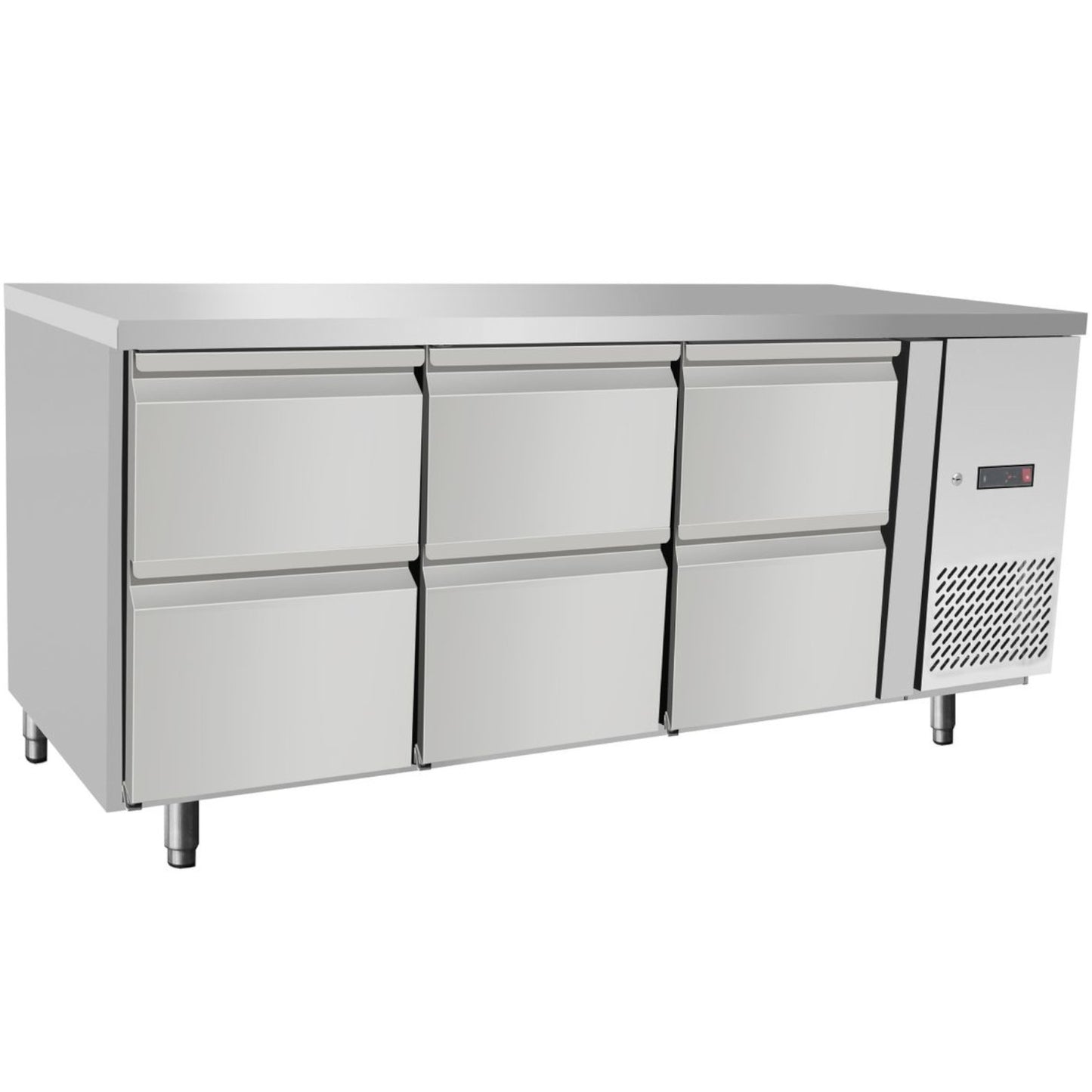 Catering cooling table with 6 drawers 204 l 400 W 1795x700x840 mm - Carlat