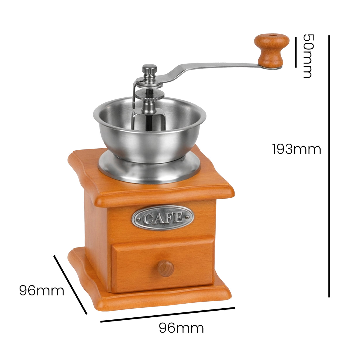 Coffee Makers – Traditional, Sturdy, Hand-Cranked Wooden Coffee and Pepper Grinder - Carlat
