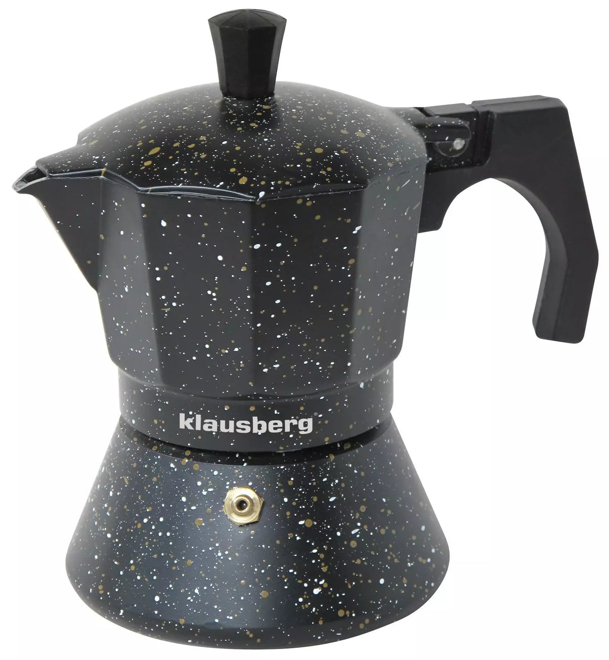Klausberg Coffee Makers and Espresso – Espresso maker, black marble, 6-cup, Klausberg