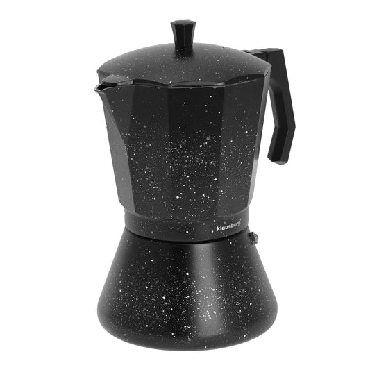 Coffee Makers and – Espresso maker, black marble finish, 12-cup, Klausberg - Carlat