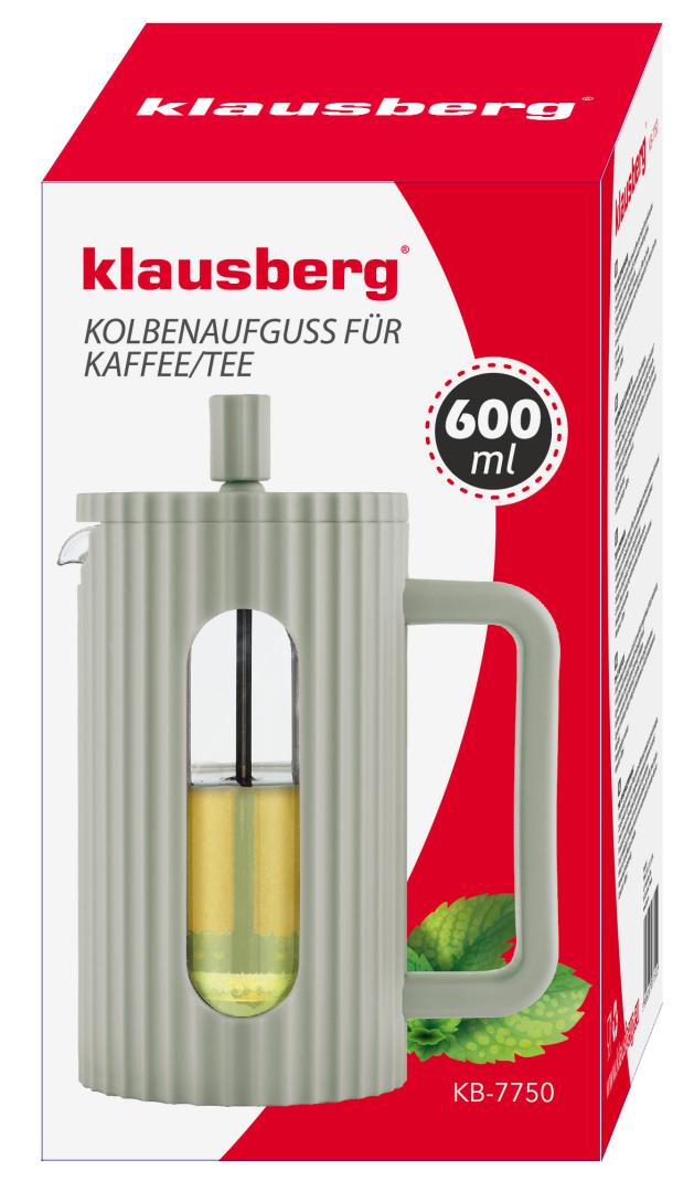 Coffee/Tea Infuser with Press, 0.60 L Capacity, Olive Green, KB7750 - Carlat