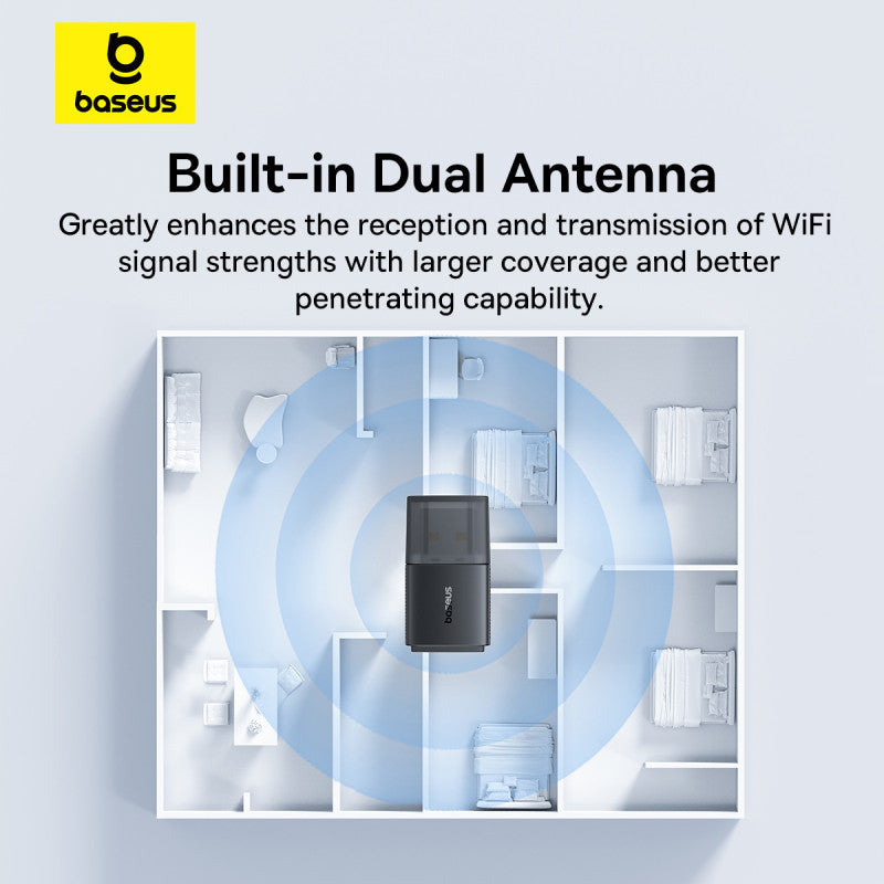 Computer Accessories – External USB WiFi 2.4GHz 300Mb/s black network - Carlat