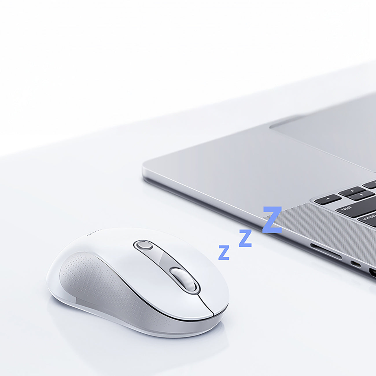 Computer Accessories – Wireless ergonomic Bluetooth mouse F02 - white - Carlat