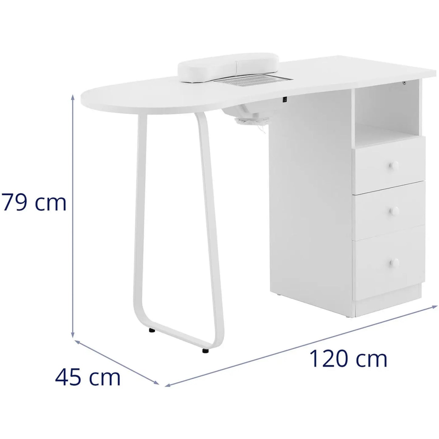 Cosmetic Tools – Cosmetic manicure desk with dust absorber 120 - Carlat