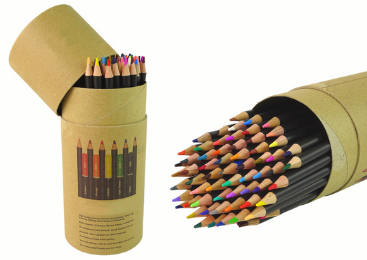 Crayon Set in a Tube with Sharpener and Eraser, 74 Pieces - Carlat