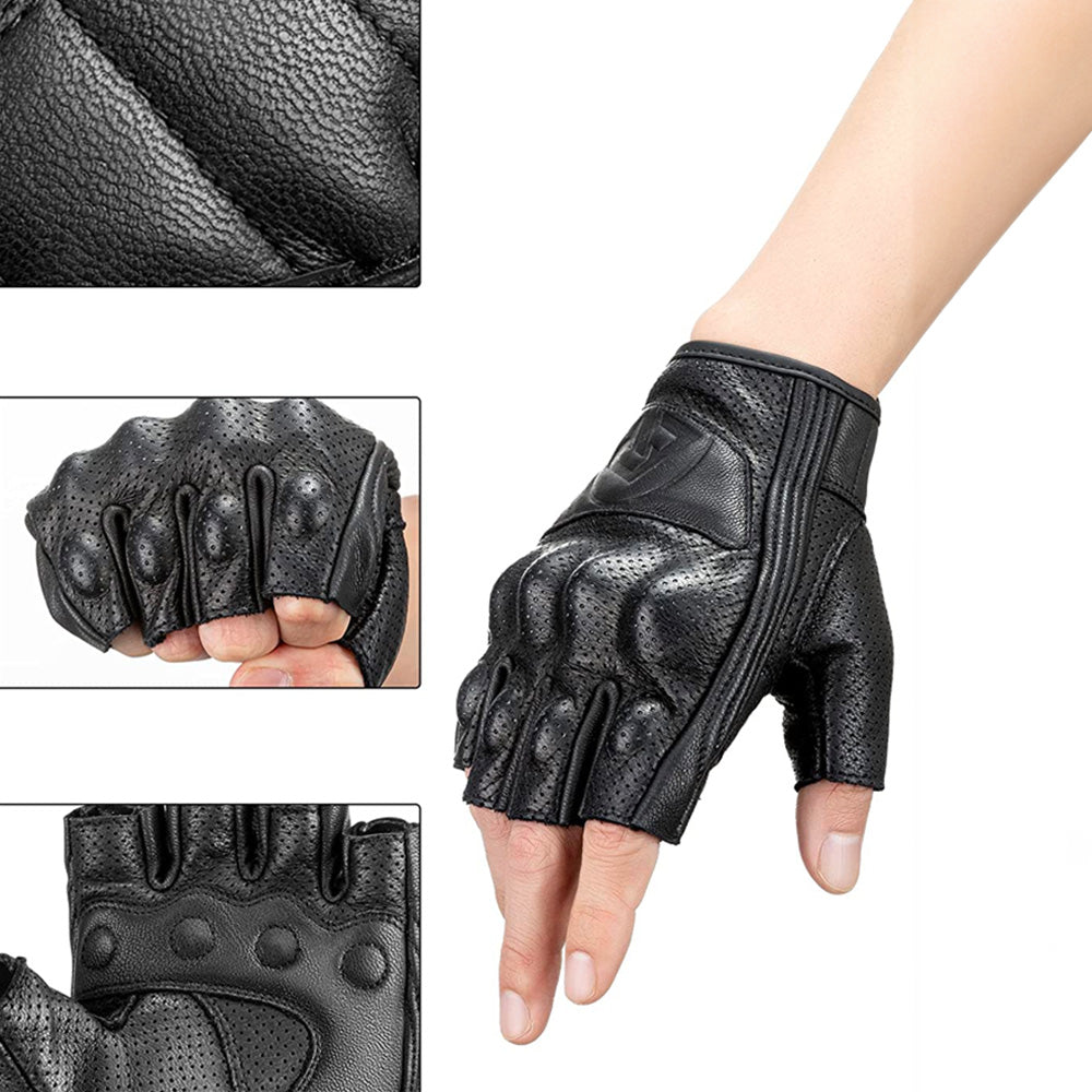 Cycling clothing – Fingerless motorcycle gloves with knuckle protection, size - Carlat
