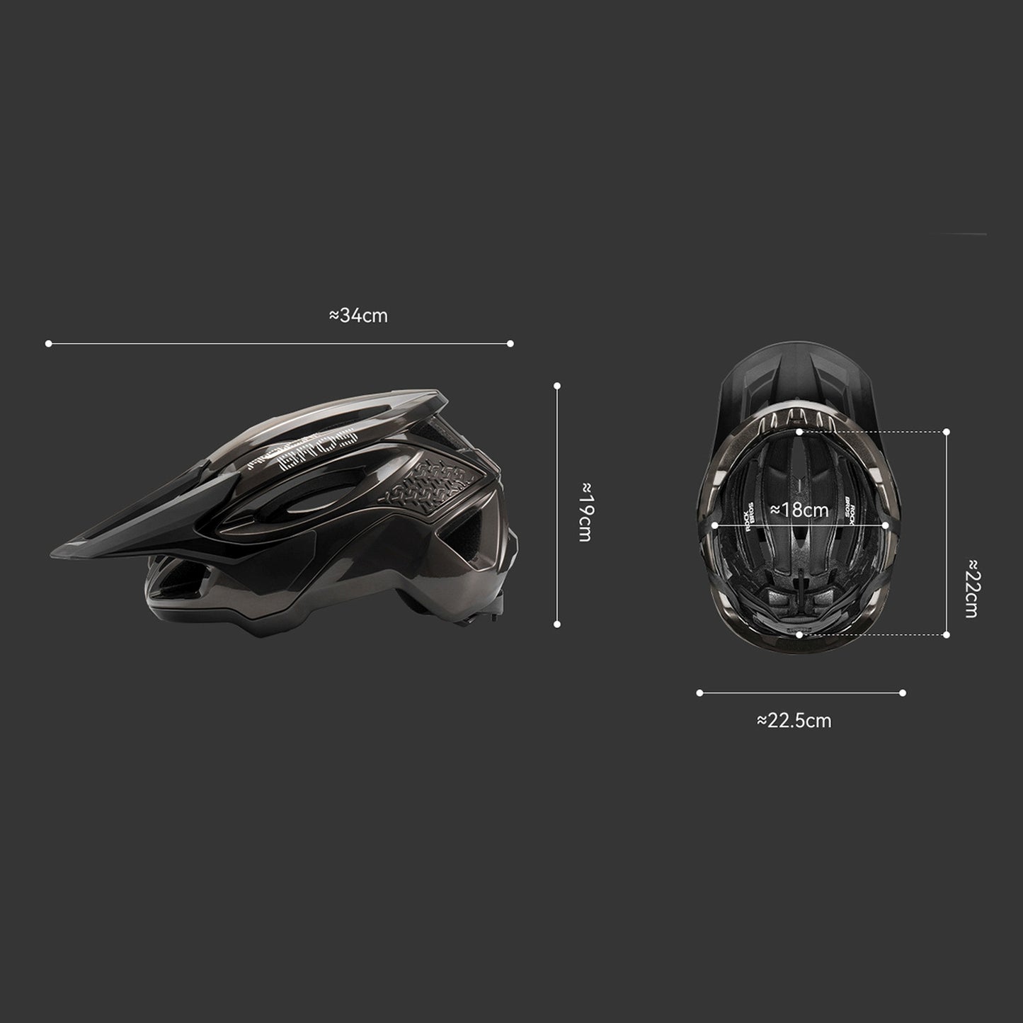 Cycling clothing – Mountain bike helmet with adjustable visor and - Carlat