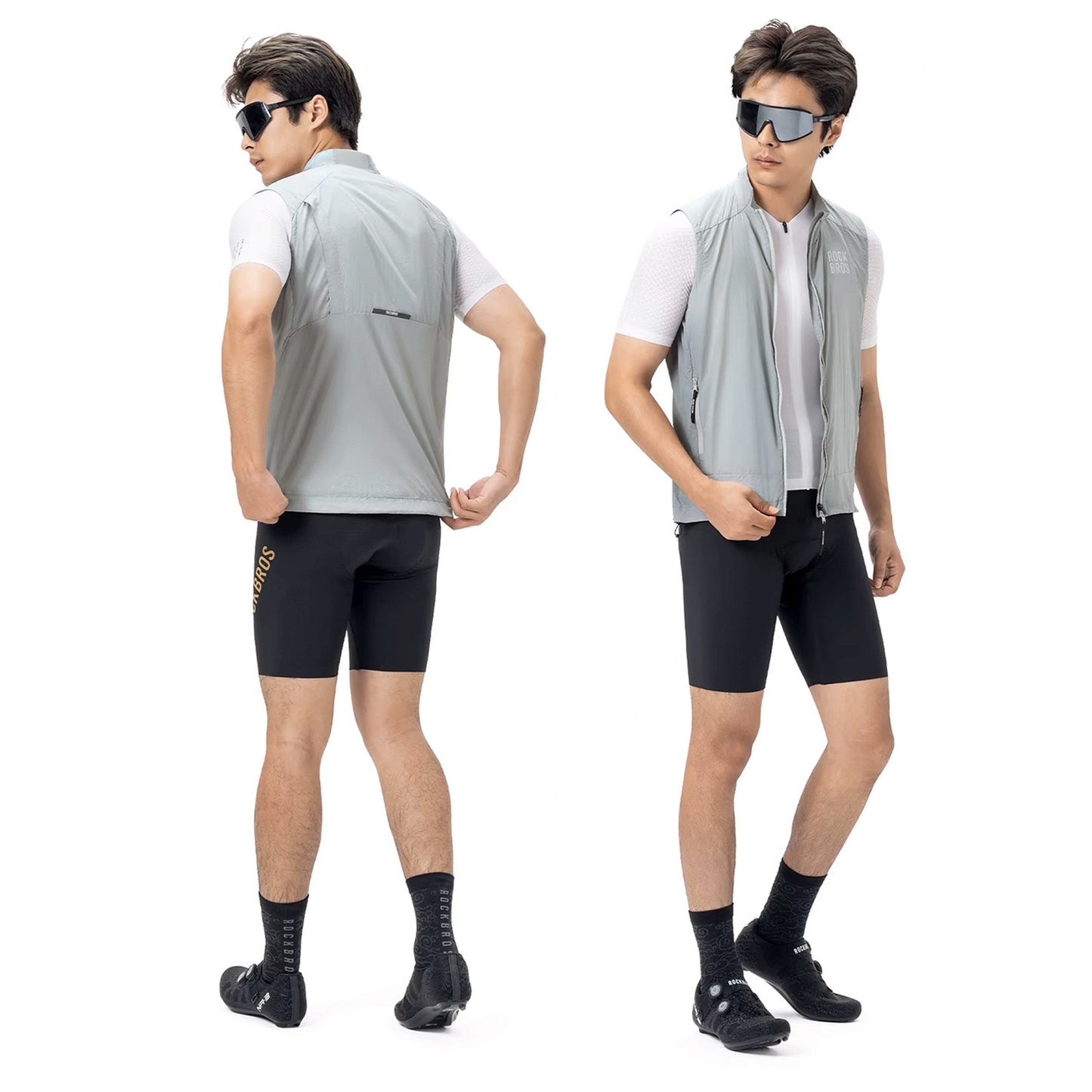 Cycling clothing – Spring/autumn windproof vest, size XL - white - Carlat