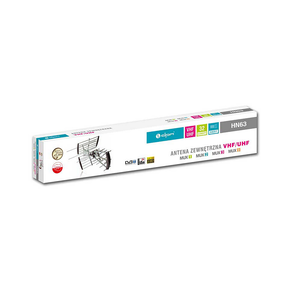 DPM HN63 DVB-T / DVB-T2 Directional Antenna with LTE Filter, 32 Elements, without Amplifier - Carlat
