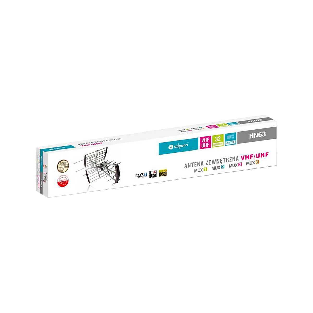 DPM HN63NWZ DVB-T / DVB-T2 Directional Antenna with LTE Filter, 32 Elements, with Amplifier - Carlat