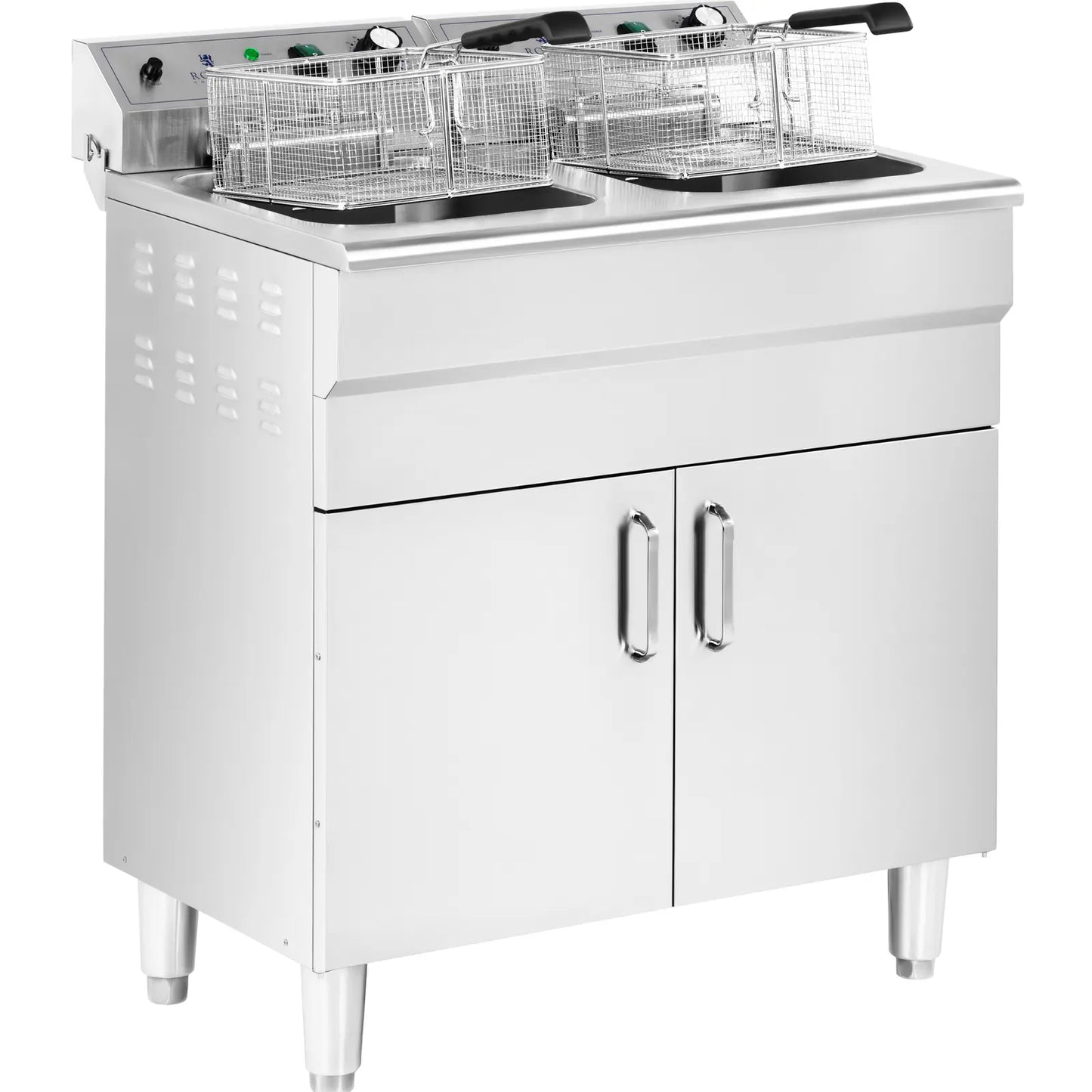 Deep Fryers – Double free-standing electric fryer with cabinet 400 - Carlat
