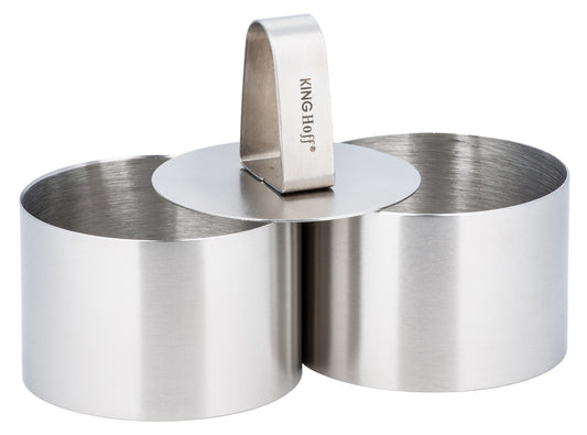 Dessert mold set, 3-piece set, steel, 7.6 x 5 cm, Kinghoff - Carlat