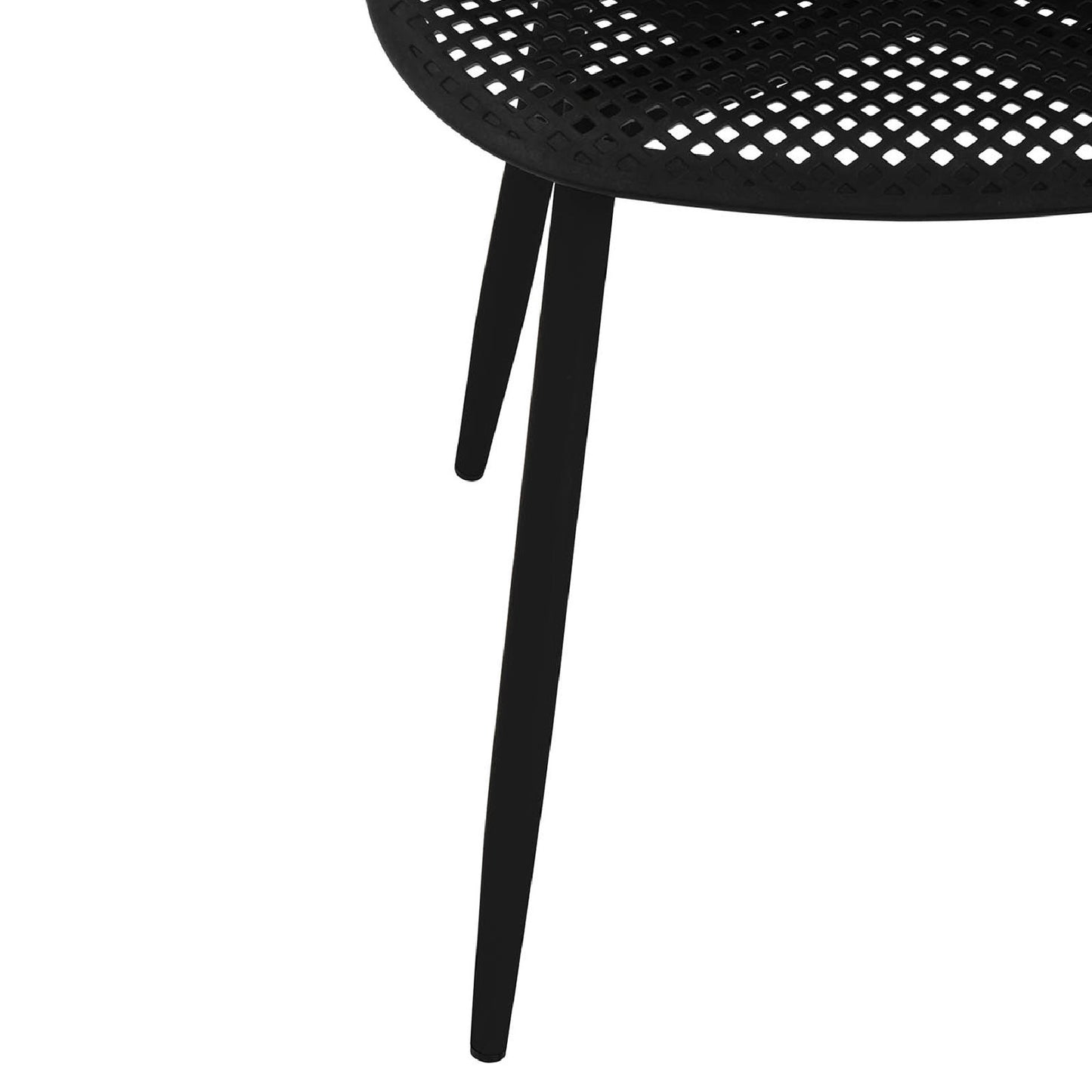 Dining Chairs – Scandinavian plastic openwork chair with steel legs - Carlat