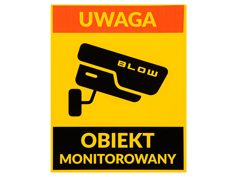 Distances to Cameras – 78-953# "Monitored Facility" Sticker, 200x250mm - Carlat