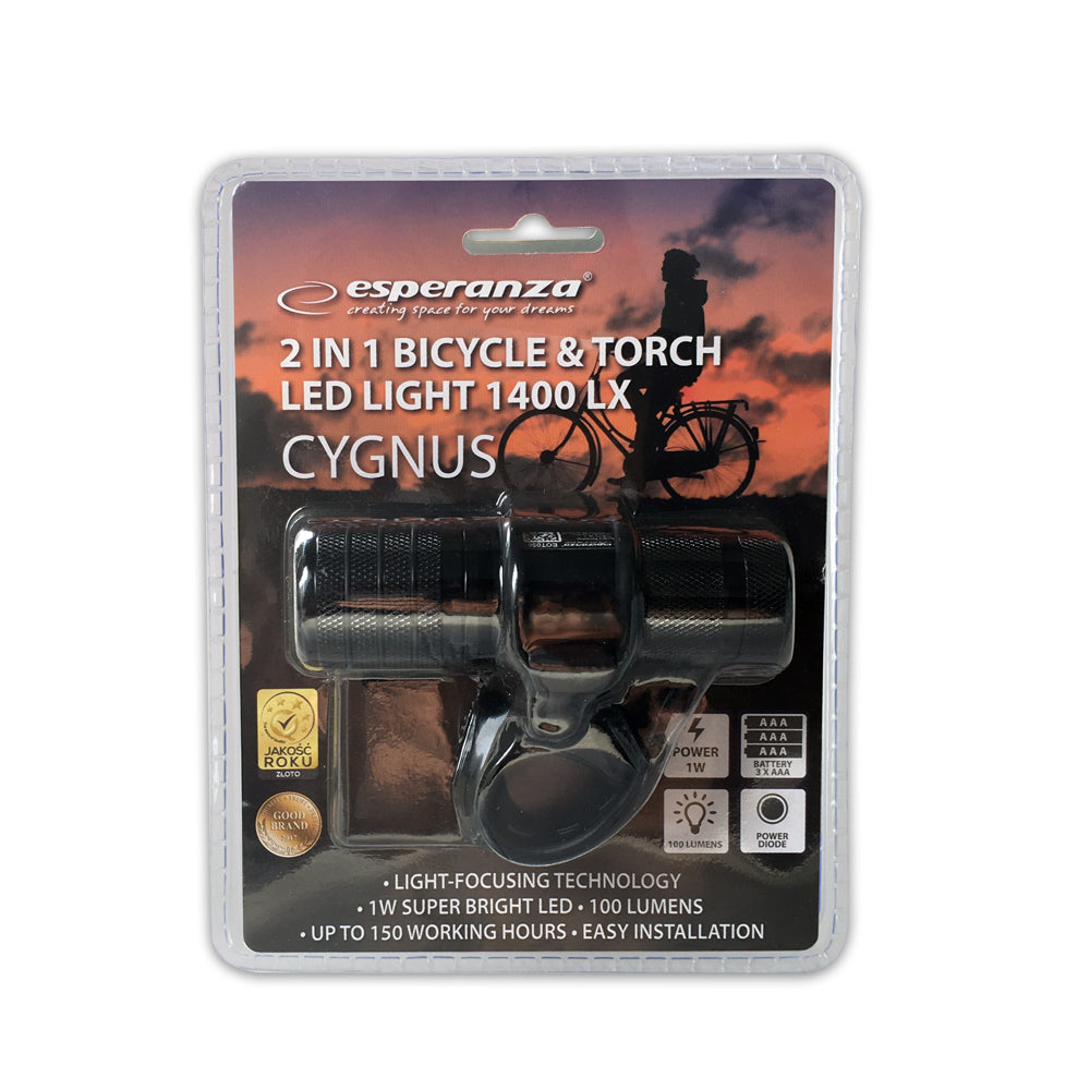 Esperanza Bicycle parts – EOT056 Esperanza 2-in-1 Cygnus LED Front Bike Light – image 3