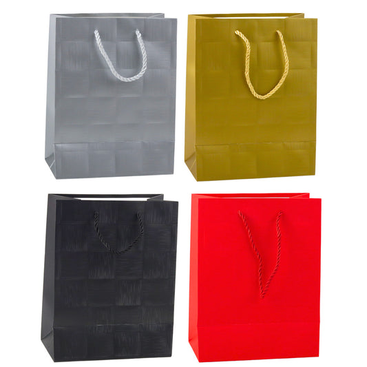 Elegant Textured Squares Gift Bag 23 x 18 x 10 cm - Carlat