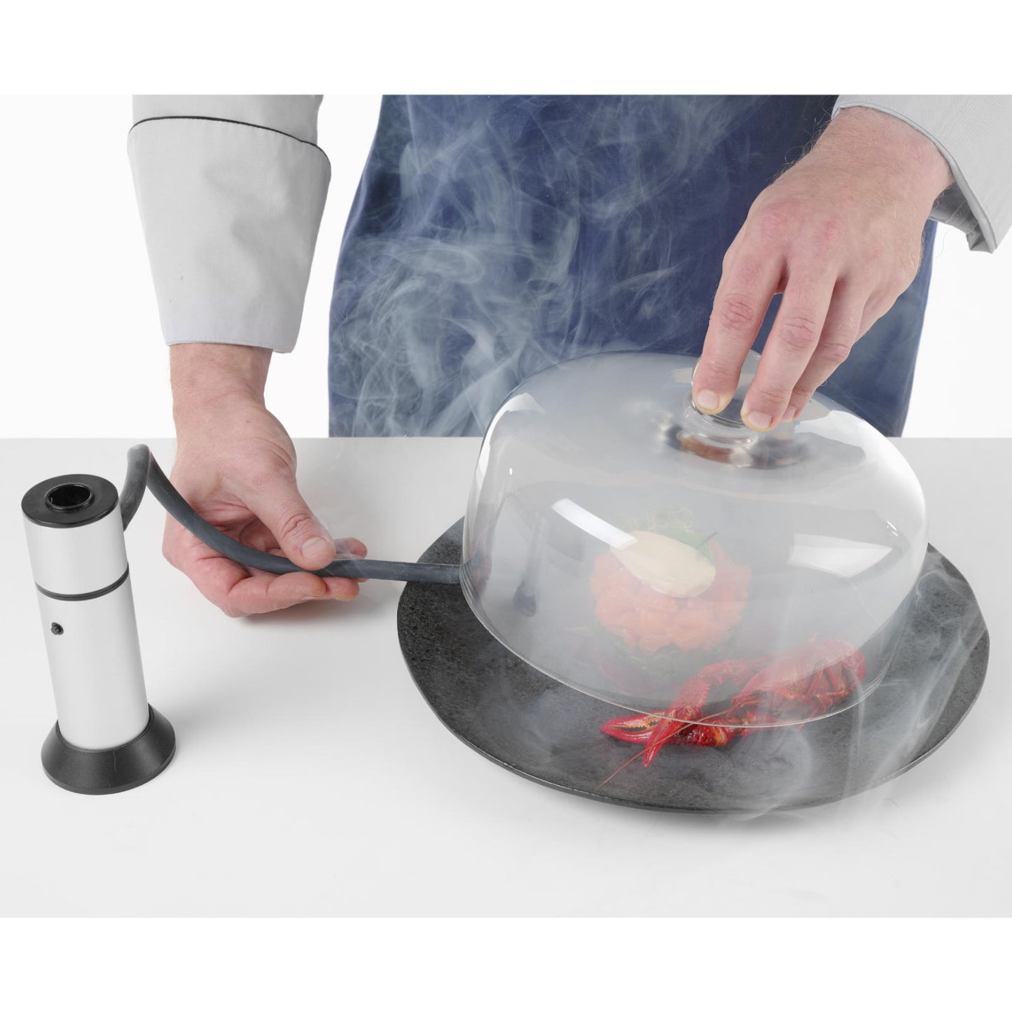 Fishing – Glass dome for smoking food on a plate - Carlat