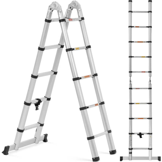 Food Service – Aluminum folding telescopic ladder 12 steps 0.85-1.85/3.8 - Carlat