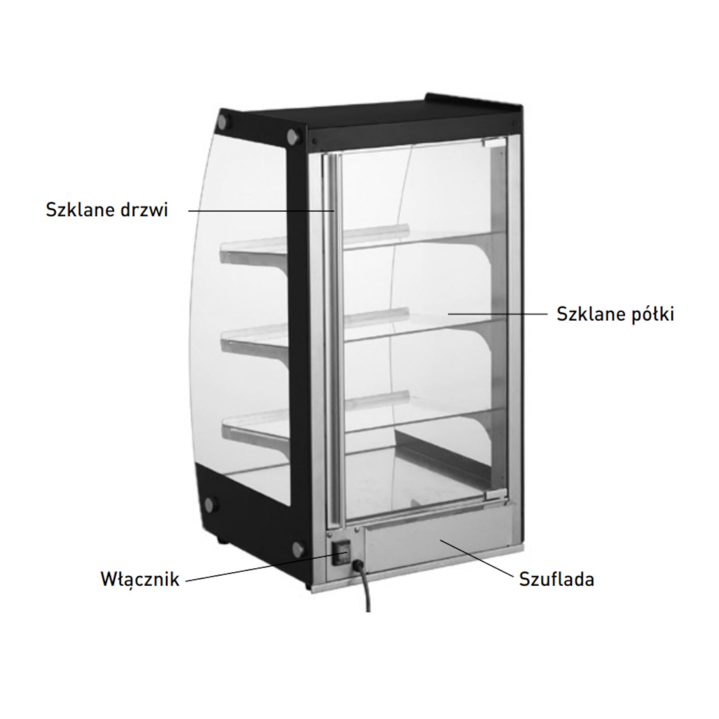 Food Service – Neutral self-service display cabinet for presenting and - Carlat