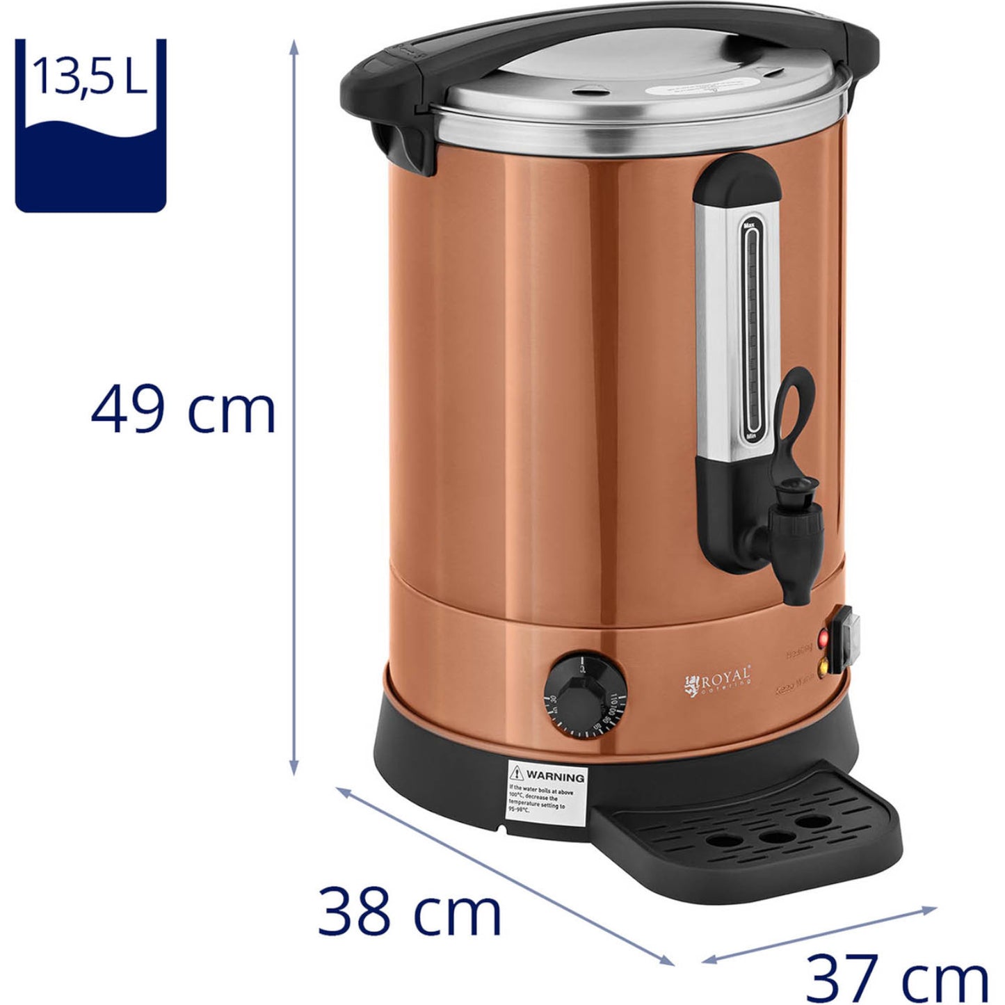 Food Service – Water heater with double walls and drainer - Carlat