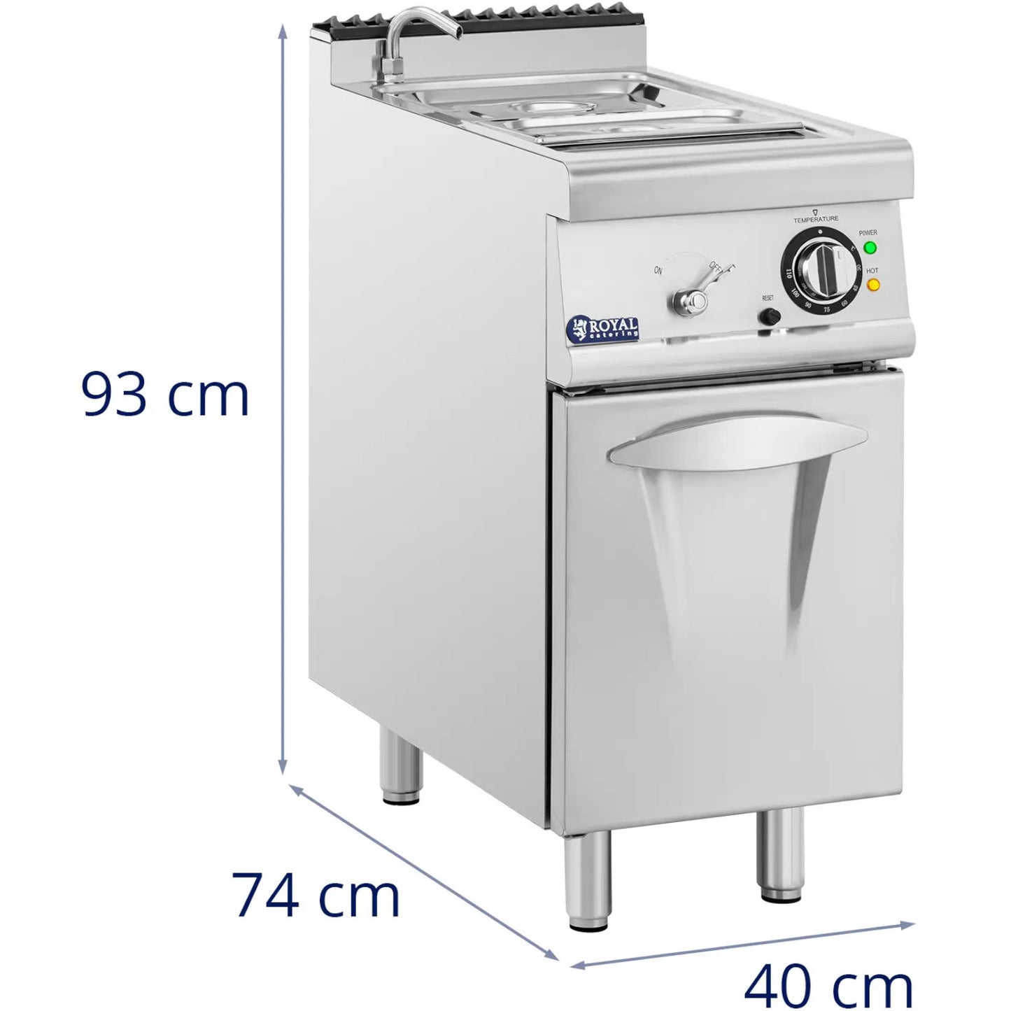 Food Warmers – Electric bain marie with cabinet and tap - Carlat