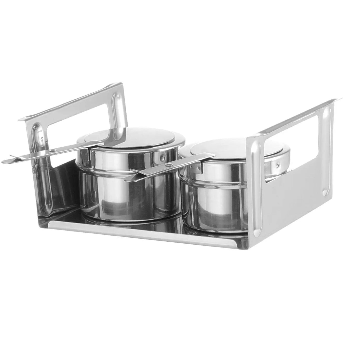 Food Warmers – Food warmer with candle paste, satin steel - Carlat