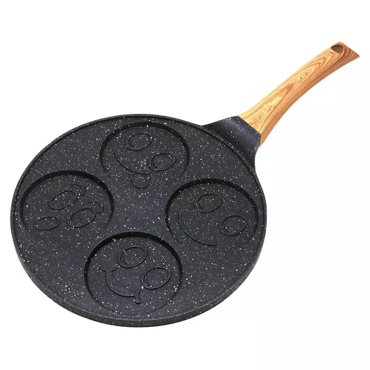Frying pan for pancakes and crepes, aluminum, black marble finish, 26.5 cm diameter, Kinghoff - Carlat