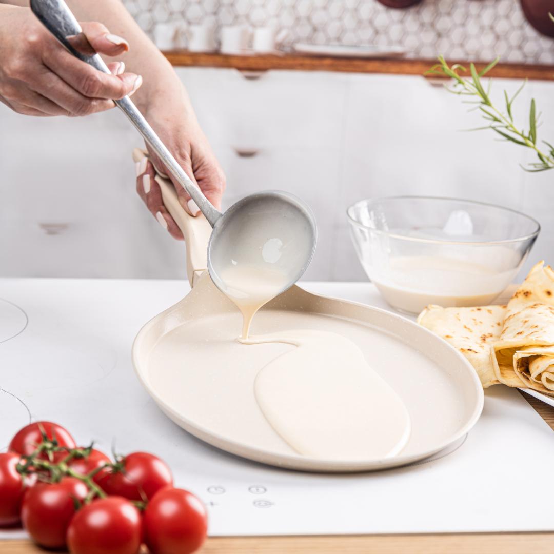 Klausberg Frying pans – Pancake pan, beige-marble pattern, 24 cm diameter, Klausberg – image 8